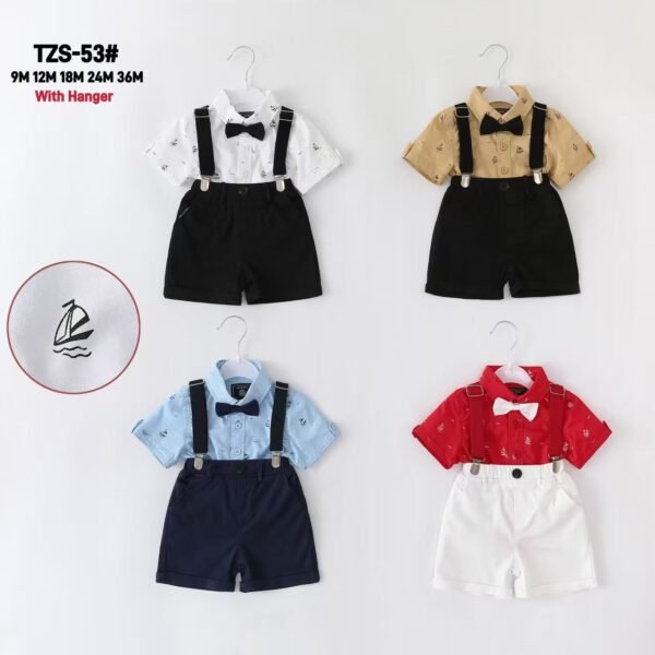 boys suspender with bow tie set