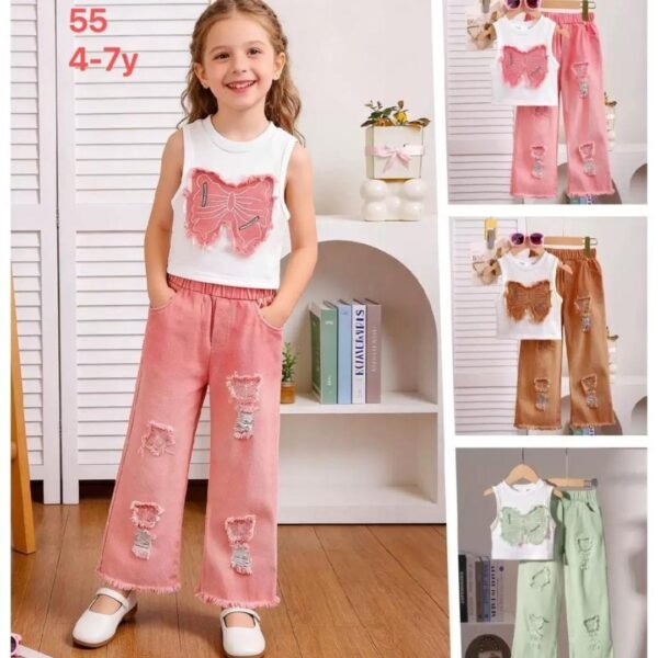 2piece pink trouser