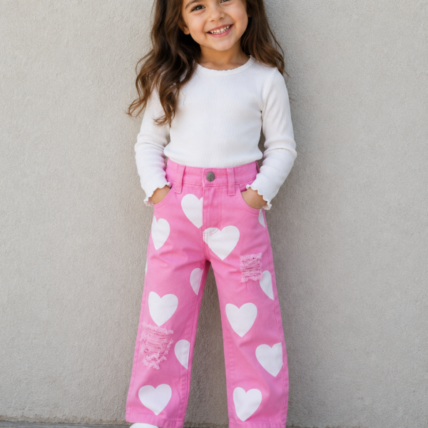 pink trouser with hearts