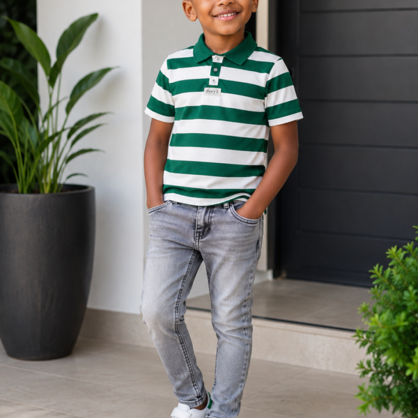 green tshirt and trouser
