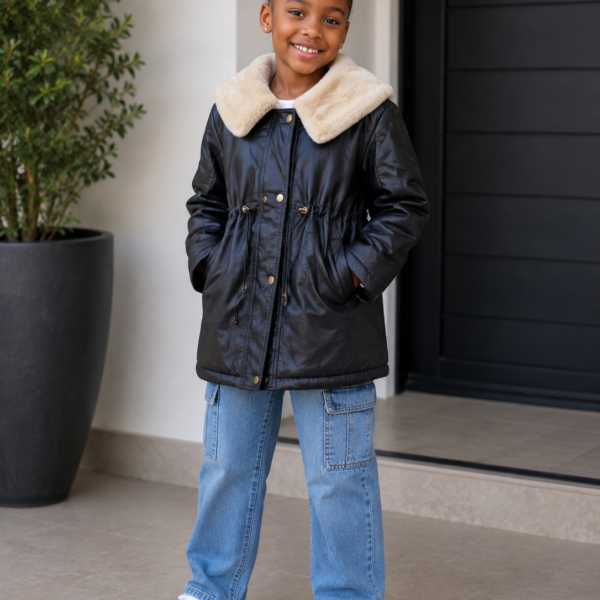 warm heavy leather jacket