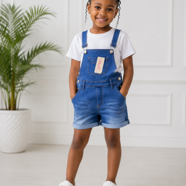 girls dungaree shorts